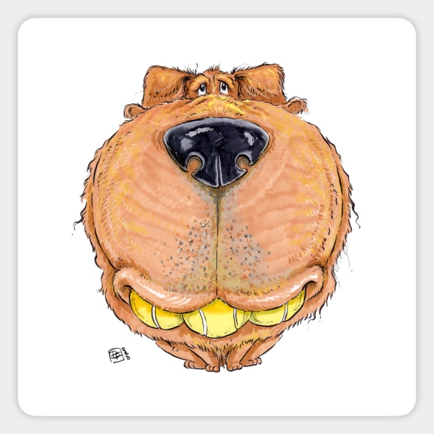 Golden Retriever Dog Magnet by obillwon